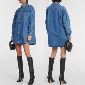 FRAME denim A-Line Shirt Dress in Brisk size XS